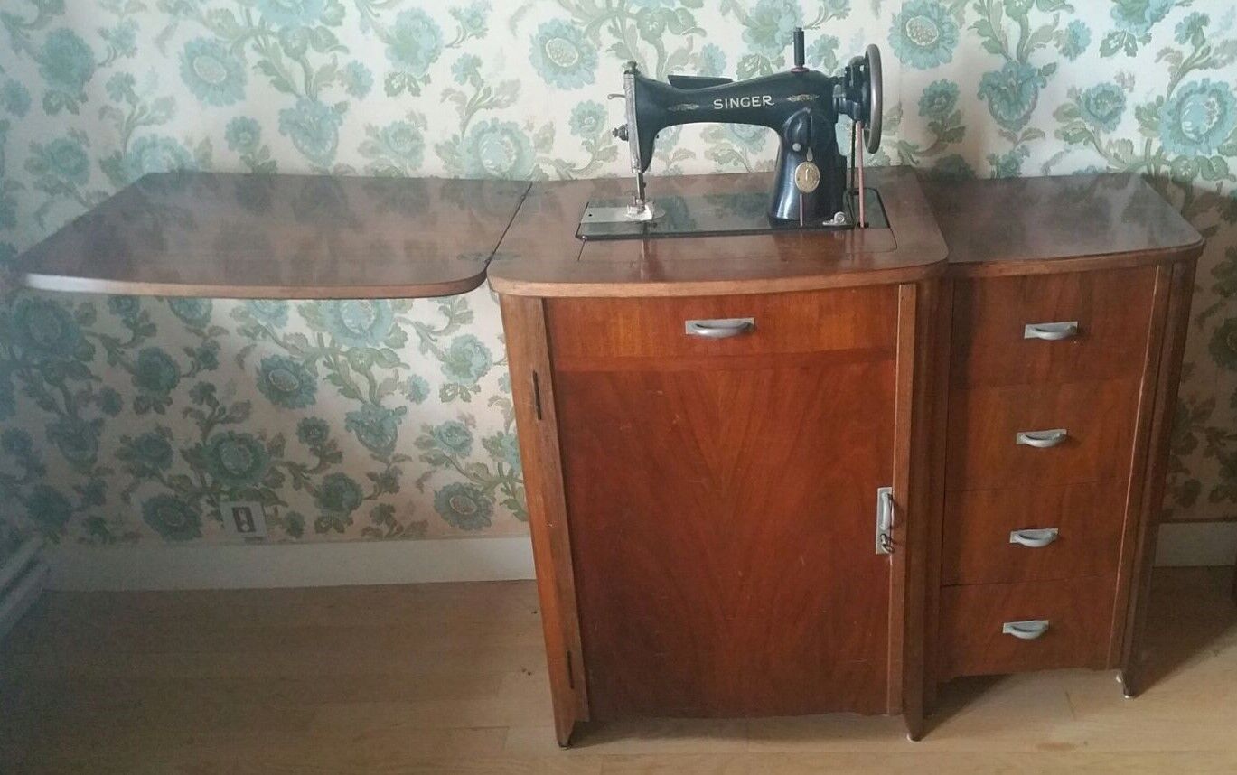 Furniture sewing old singer machine
