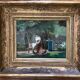 Table: oil on panel representing a lavender
