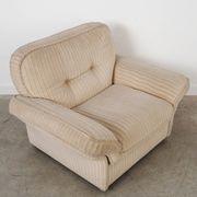 Fauteuil crème Soffio, design italien, années 1970, fabriqué par Doimo.