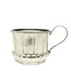 Glass holder, Art Deco, silver-plated brass, Germany, 1930s