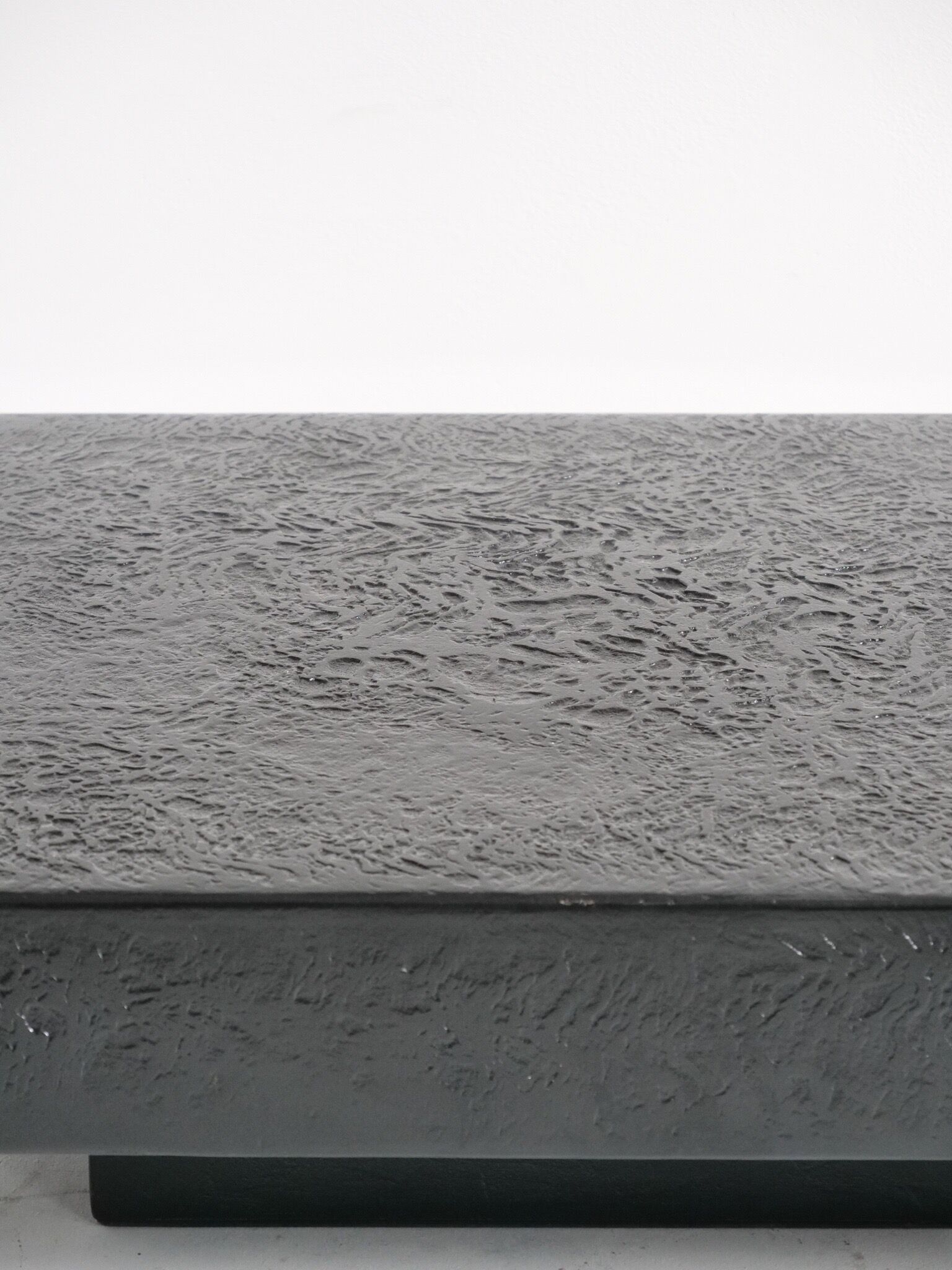 Black brutalist coffee table
