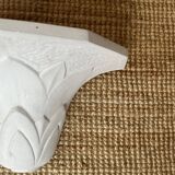 Pair of plaster wall sconces, palmette decoration, 20th century