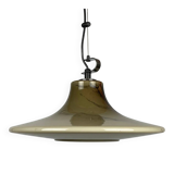 Large 'Cirrus' brown glass UFO suspension by Peill and Putzler XL 1970