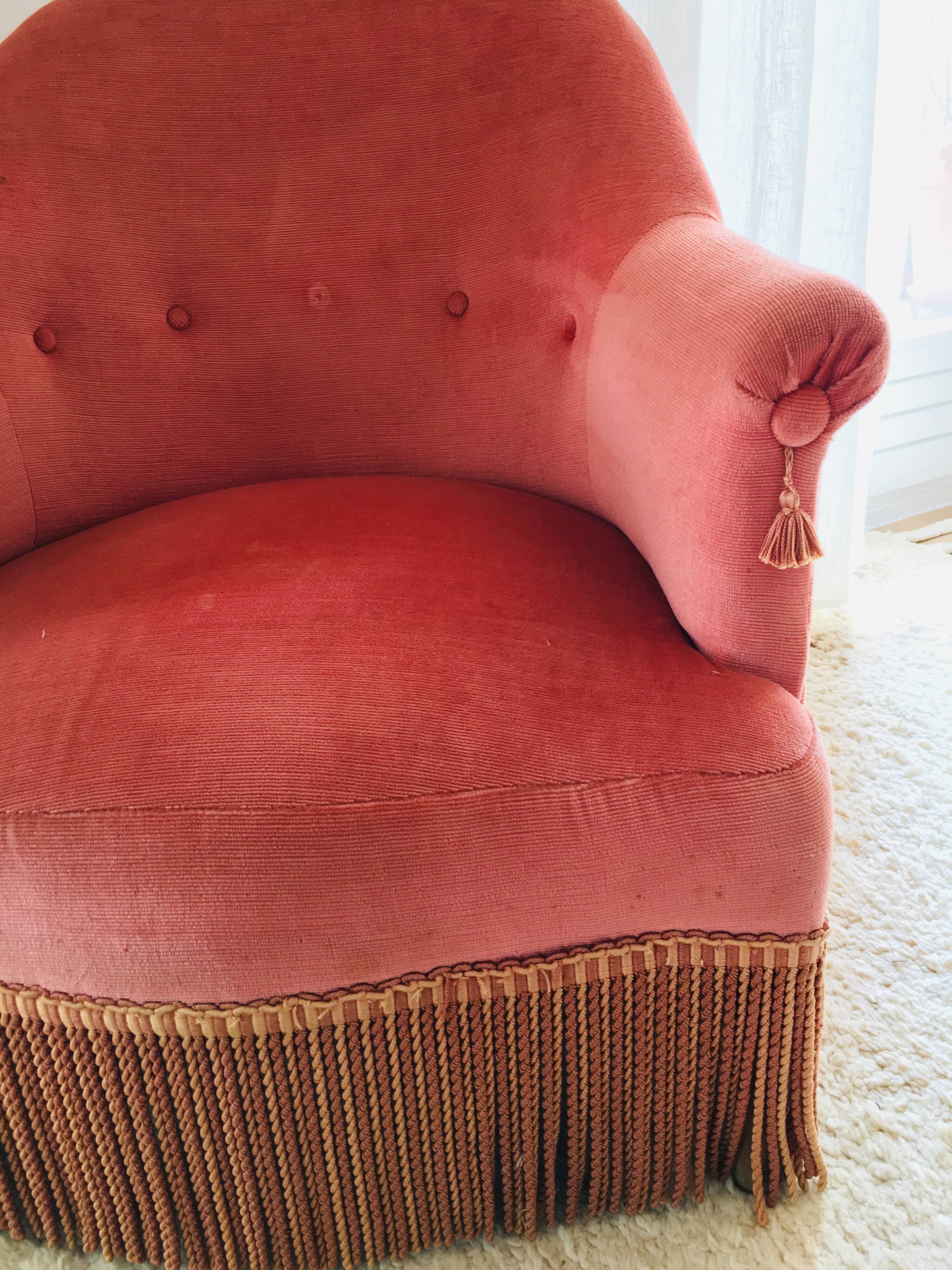 Pink armchair