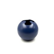Modern blue spherical ceramic vase, Italy 1970