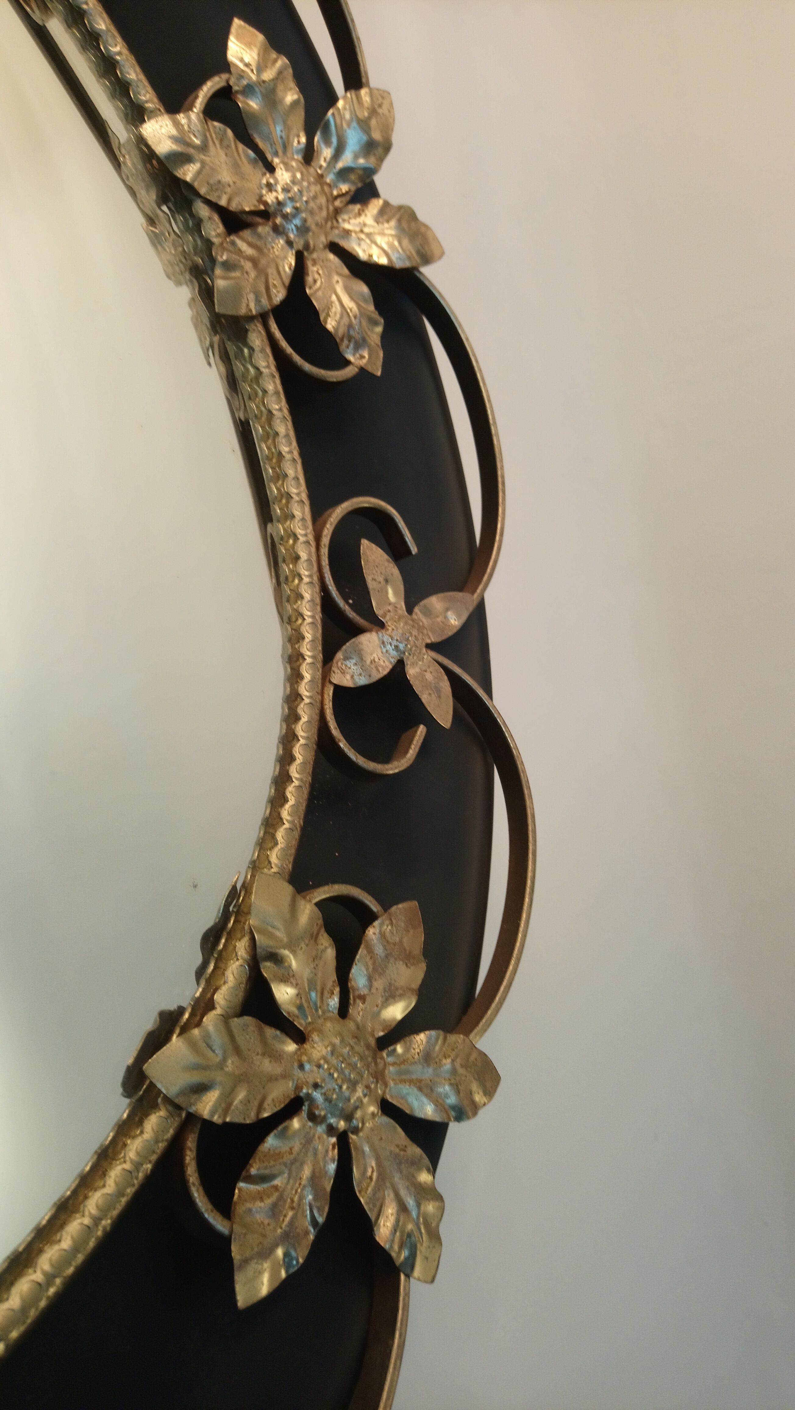 Black witch mirror of the 60s - 43cm