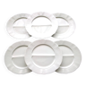 6 Assiettes à asperges en porcelaine blanche Pillivuyt