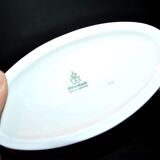 Modernist German porcelain candle holder - double gold rim candlestick