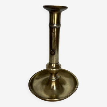 Large old brass candle holder
