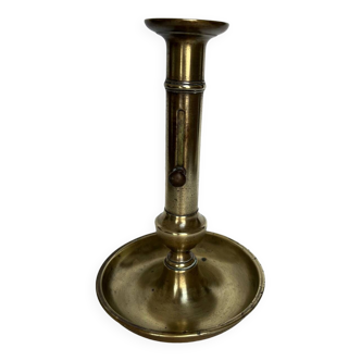 Large old brass candle holder