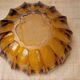 Amber glass salad bowl