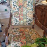 Paire de fauteuils Louis XIV tissu Pierre Frey