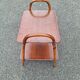 Vintage wood and bamboo side table