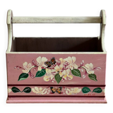 Hand-painted wooden basket – vintage charm and folk authenticity