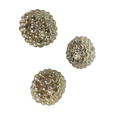Set of three amber bubble wall lights by Helena Tynell Glashütte Limburg, 1970