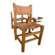 Set of 4 chairs Maison Regain in leather and solid elm.