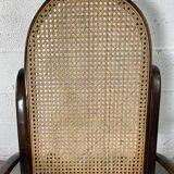Rocking chair Chair in wood and Cannage from the 70s