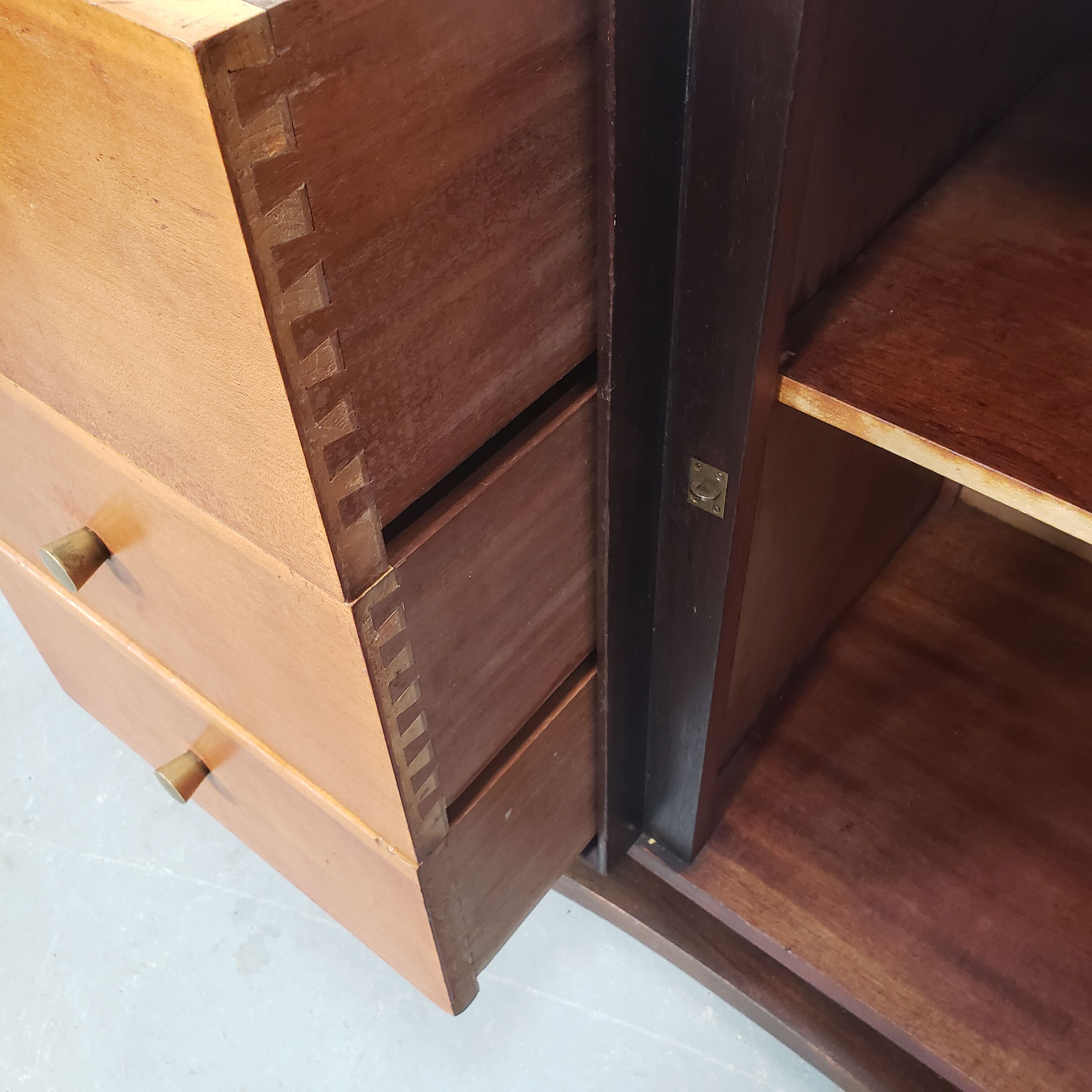 Enfilade art deco in vintage rosewood