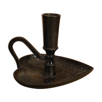 Hand candlestick in wrought iron