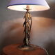 Iron-style lamp with bronze patina