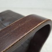 1970s, Scandinavian swivel armchair, original patchwork furniture leather.