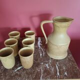 Carafe and stoneware cups