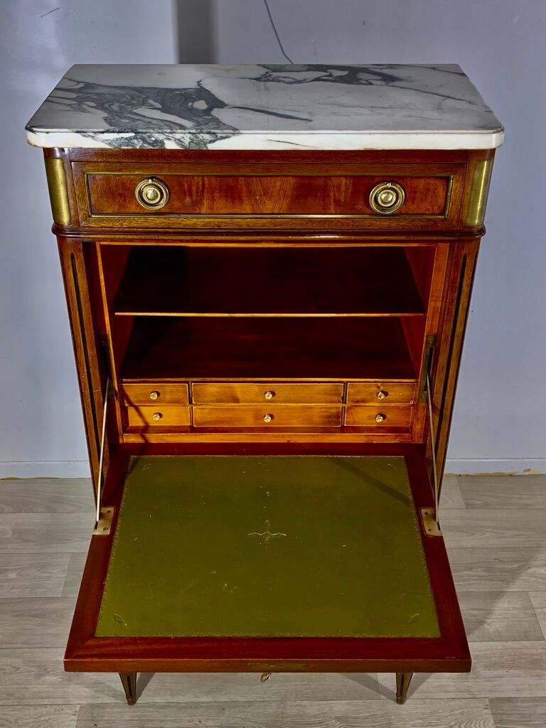 SECRETARY of Louis XVI Style, ACAJOU, nineteenth century