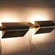 Pair of Scandinavian brass wall lights 1970