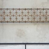 Double bed in burnished brass