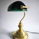 Lampe de banquier du milieu du 20e siècle