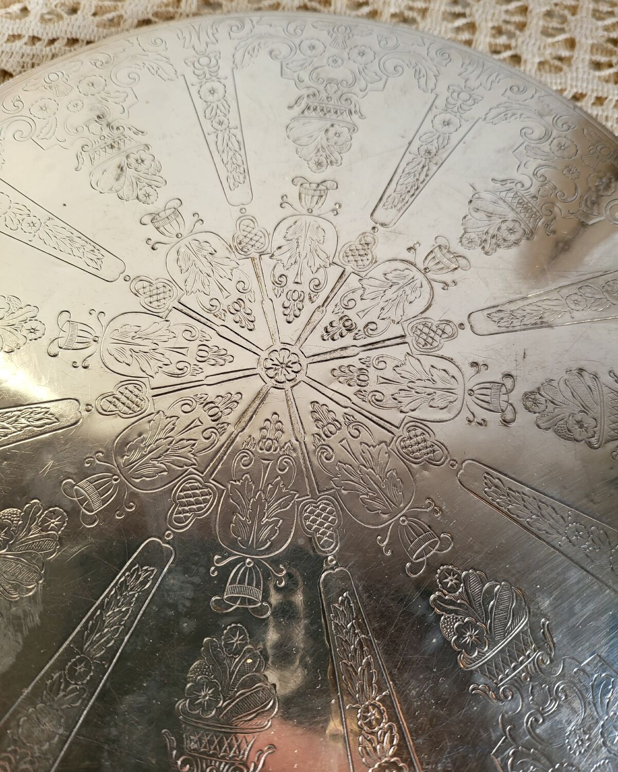 Silver-plated metal trivet EPB made in Sweden