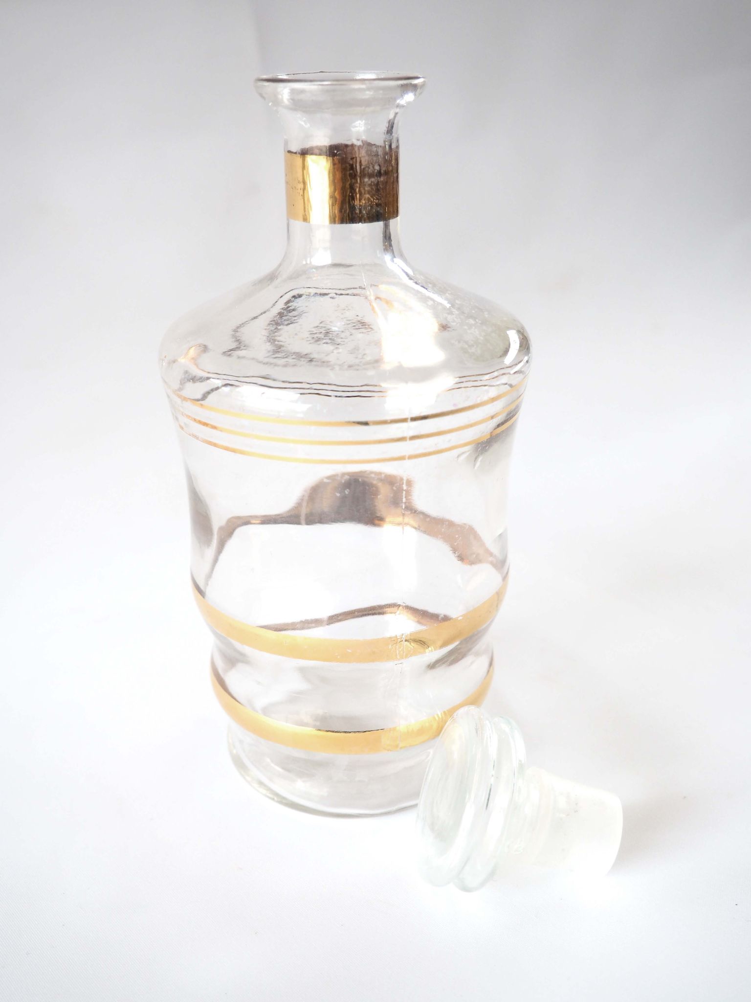 Golden liquor decanter