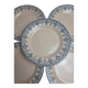 Set of 6 antique flat plates Gien – Terre de Fer – Bengal model