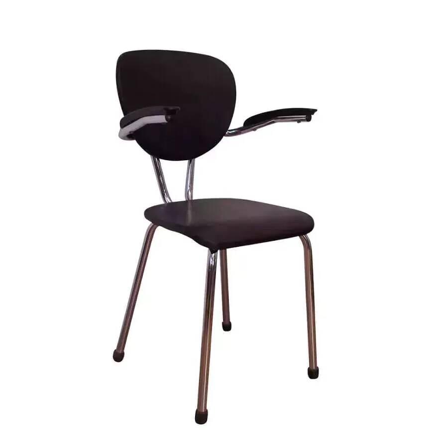 Tubax chair from the 50s, chrome and black imitation leather