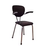 Tubax chair from the 50s, chrome and black imitation leather