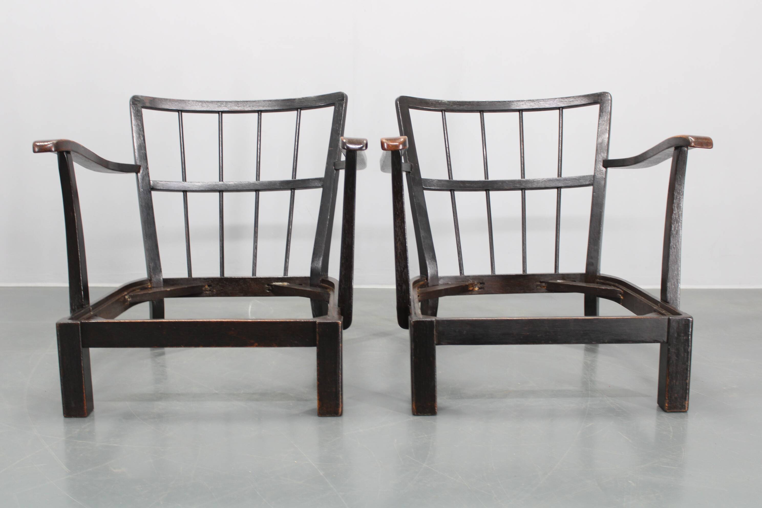 1940s Pair of Restored Thonet Armchairs , Czechoslovakia