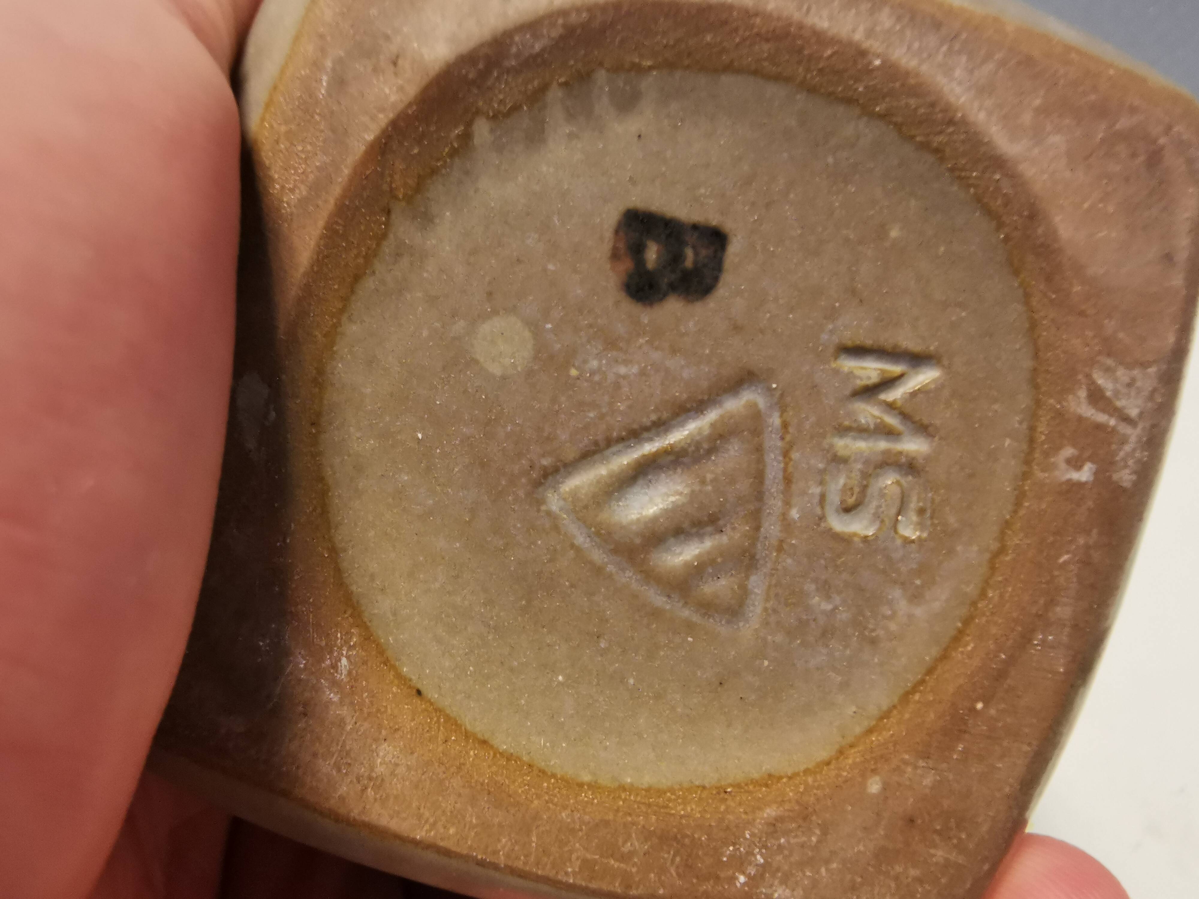 Vase by Marianne Starck (MS) for Michael Anderssen ceramics (The shield with the 3 fish)Denmark 70s