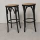Paire tabouret style Thonet cannage