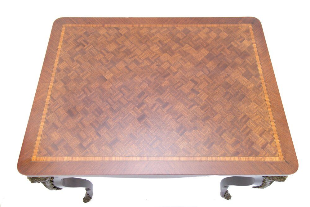 French Louis XV style table with bronze mounts