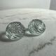 2 glass candle holders