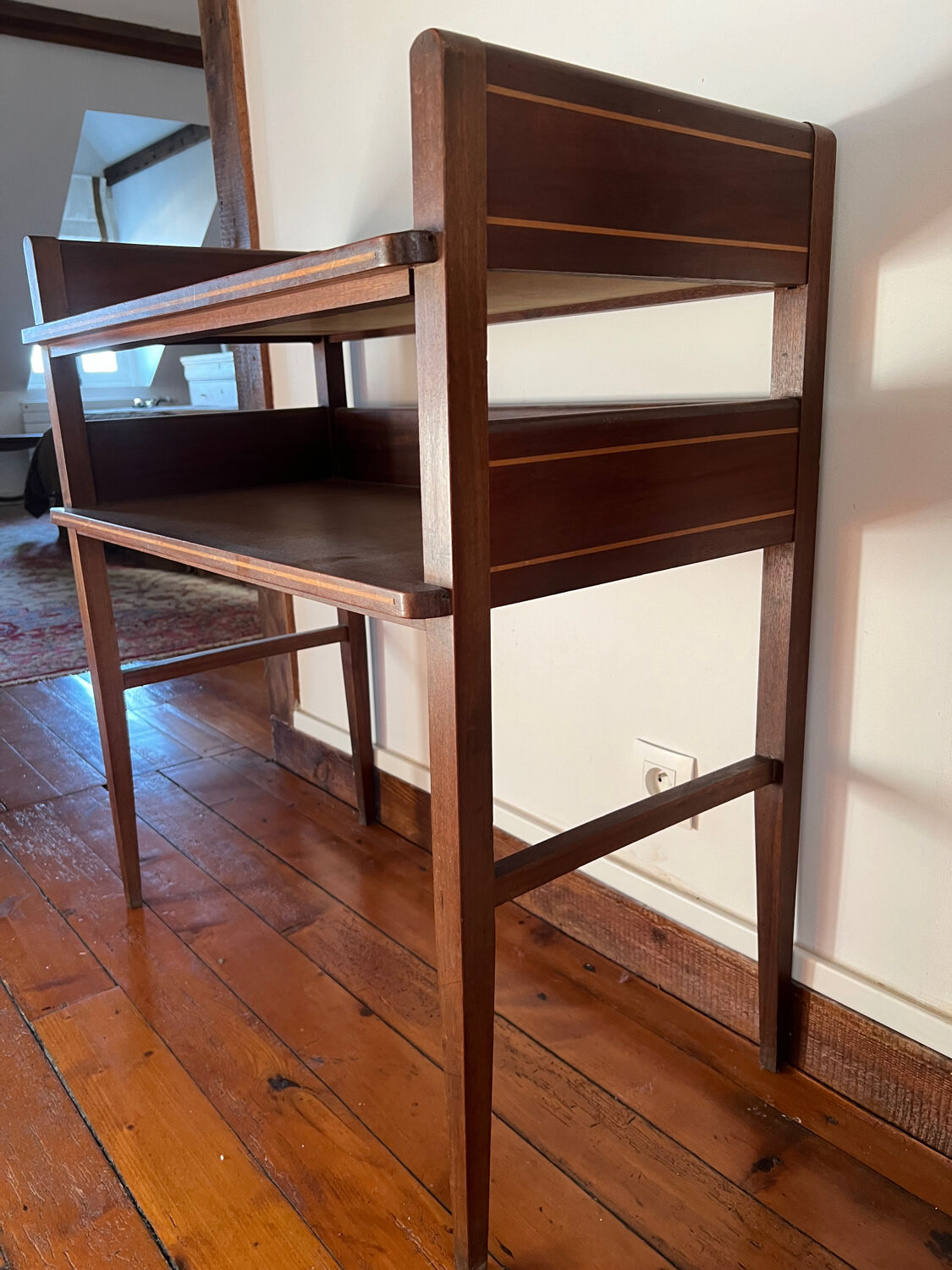 Side table with shelf