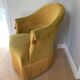 Fauteuil velours à franges