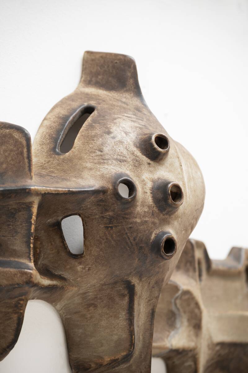 Brutalist wall lamp by Matt Camps for Loré Ceramics, the Netherlands, 1960s