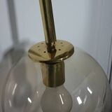 Transparent smoked globe hanging lamp