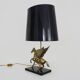 Maison Charles style winged horse desk lamp in vintage brass 1980s