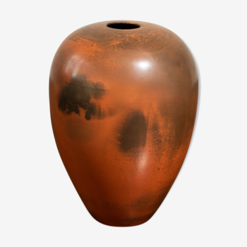 Fernand everaert (xxth) vase in sigillated earth