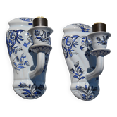 2 ceramic wall lights