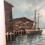 Marine painting 60.5 x 90 x 20 cm