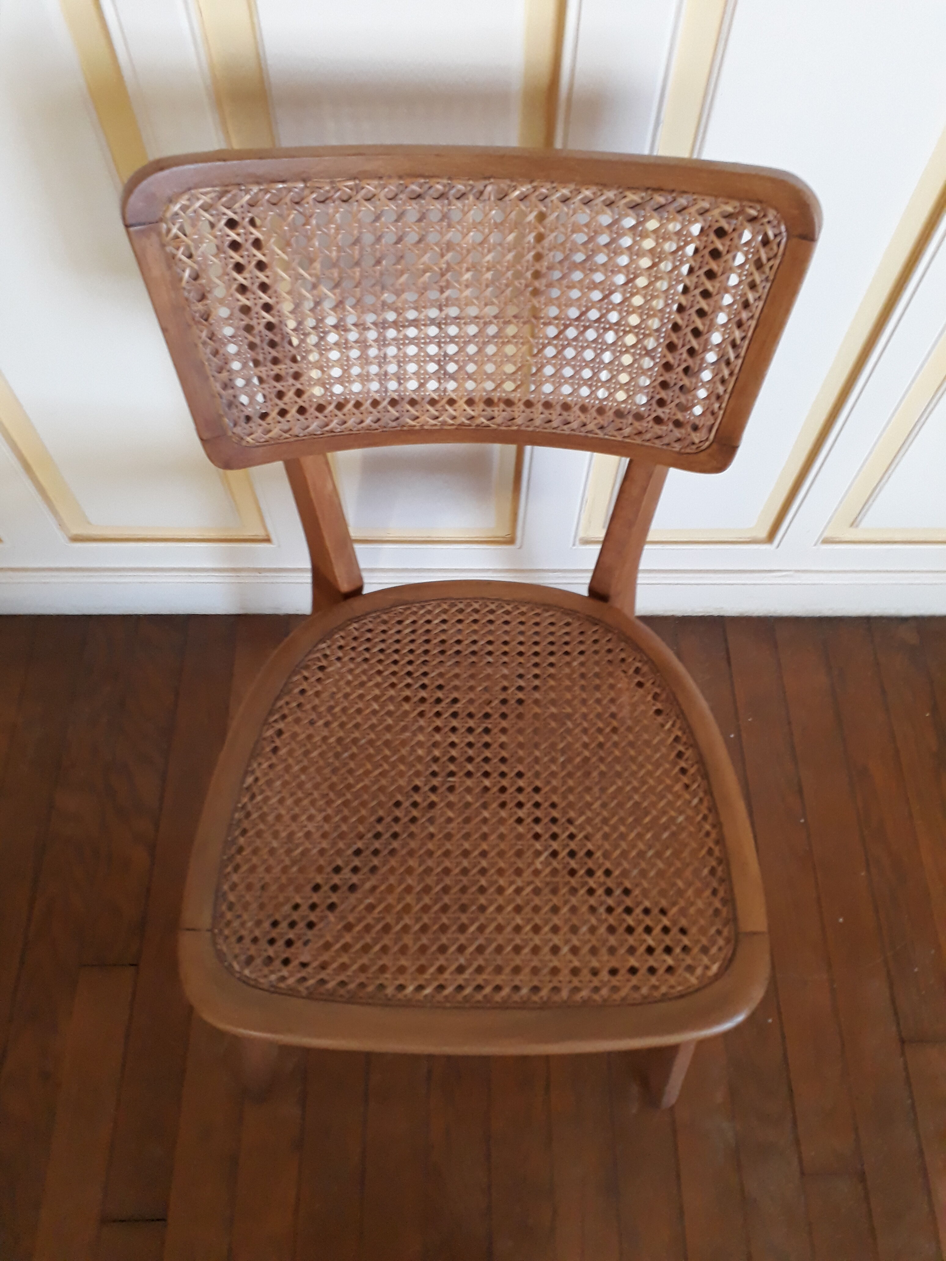 Chair rare Monoblock 1950 caning