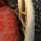 Lounge in rattan and bamboo